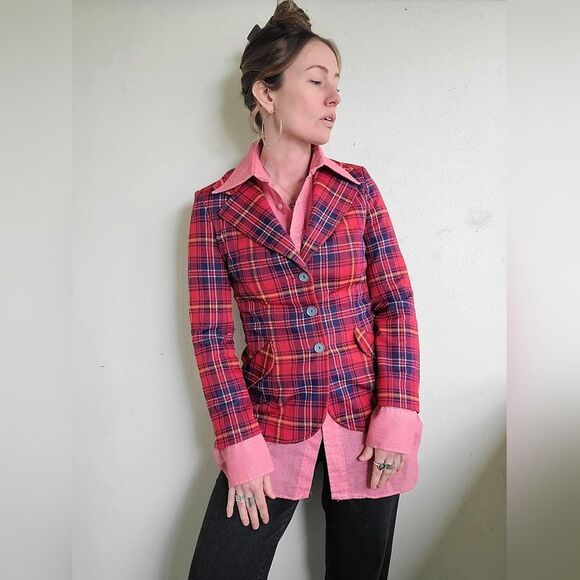 The Big Red Oversized Dagger Collar Button Down XL - Picture 9 of 14